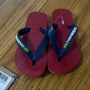 Havaianas Red and Navy Flip Flops